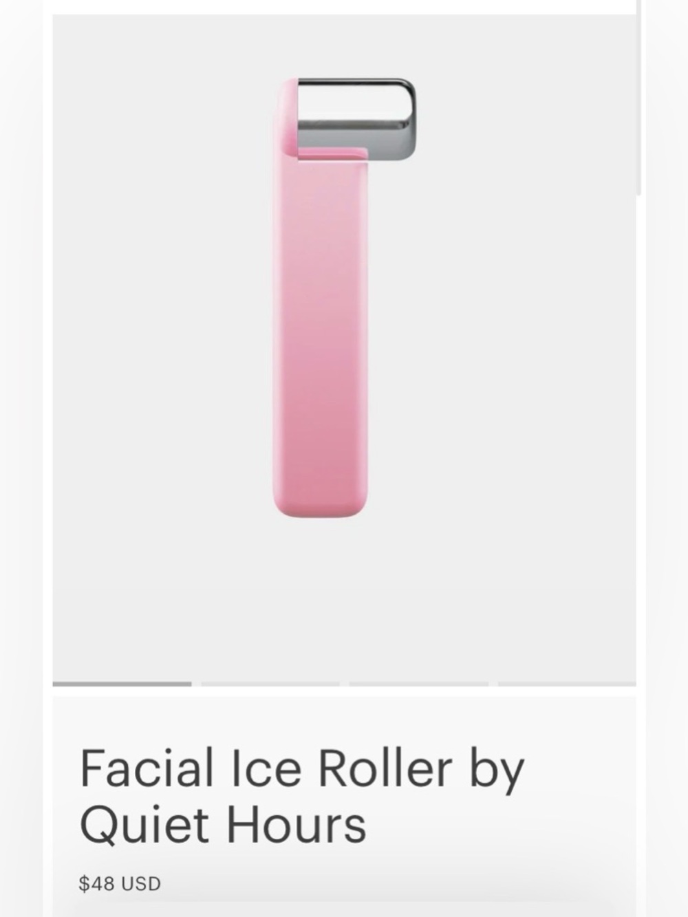 NWT Facial Ice Roller by Quiet Hours - Pink